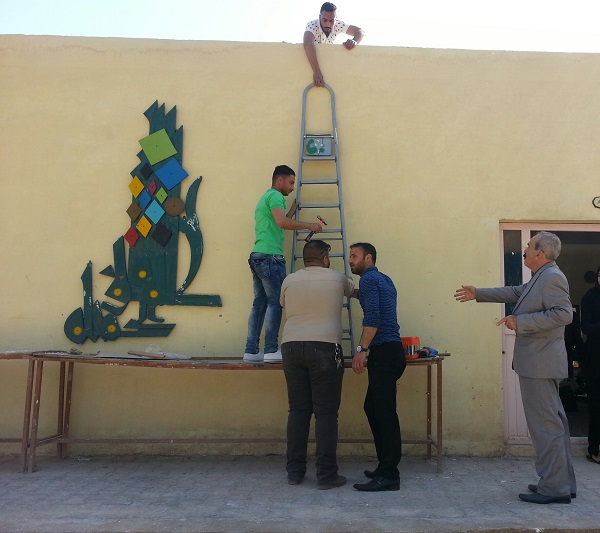 نشاط طلابي لتنظيف وصيانة الكلية بمناسبة الاحتفال بيوم الجامعة