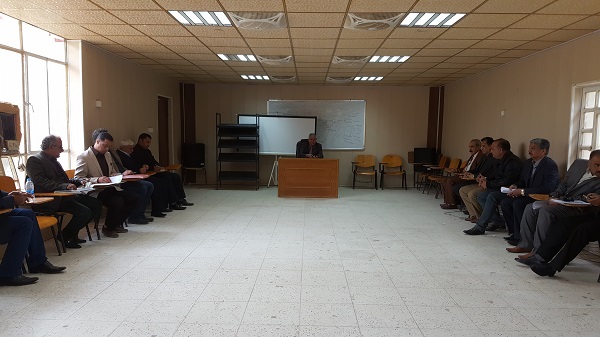 الواقع الطموح في اجتماع السيد عميد كلية الفنون الجميلة بالهيئة التدريسية