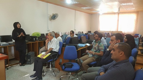 بالتعاون مع مركز الحاسوب وخدمات الانترنت كلية الفنون الجميلة تقيم حلقة نقاشية حول نظام المنصة الالكترونية