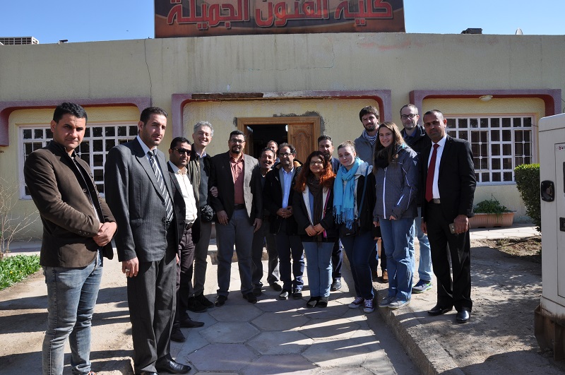 البعثة  الايطالية من جامعة بولونيا  تزور كلية الفنون الجميلة