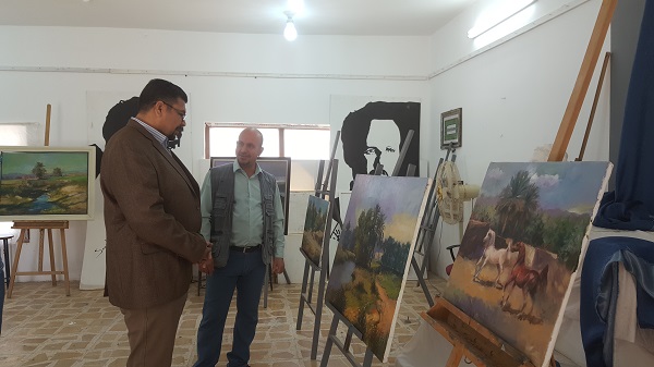 قسم التربية الفنية يقيم المعرض الشخصي للفنان  صلاح هادي