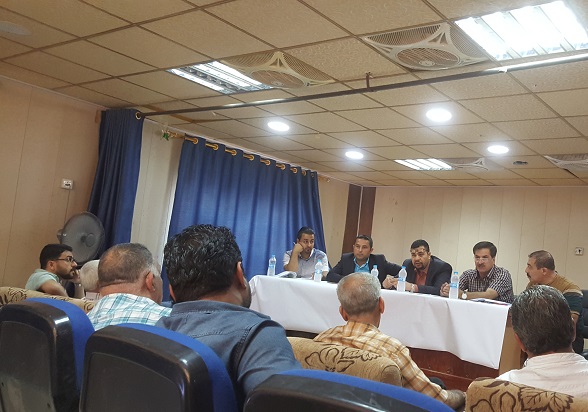 عميد كلية الفنون الجميلة يعقد اجتماع مع السادة التدريسيين واللجان الامتحانية  للاستعداد لأداء الامتحانات النهائية للطلبة