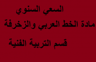 السعي السنوي مادة الخط العربي والزخرفة