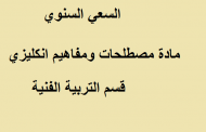 السعي السنوي مادة مصطلحات ومفاهيم انكليزي