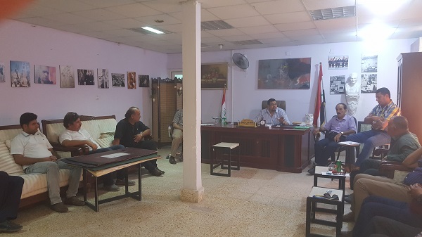 اجتماع السيد عميد كلية الفنون الجميلة مع اعضاء الهيئة التدريسية للكلية