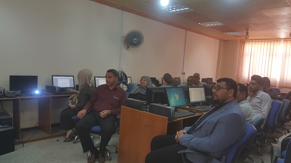 كلية الفنون الجميلة جامعة القادسية تعقد ورشة عمل لمنتسبي الكلية لتعزيز  تطبيق البرنامج الحكومي الذي اطلقته وزارة التعليم العالي والبحث العلمي.